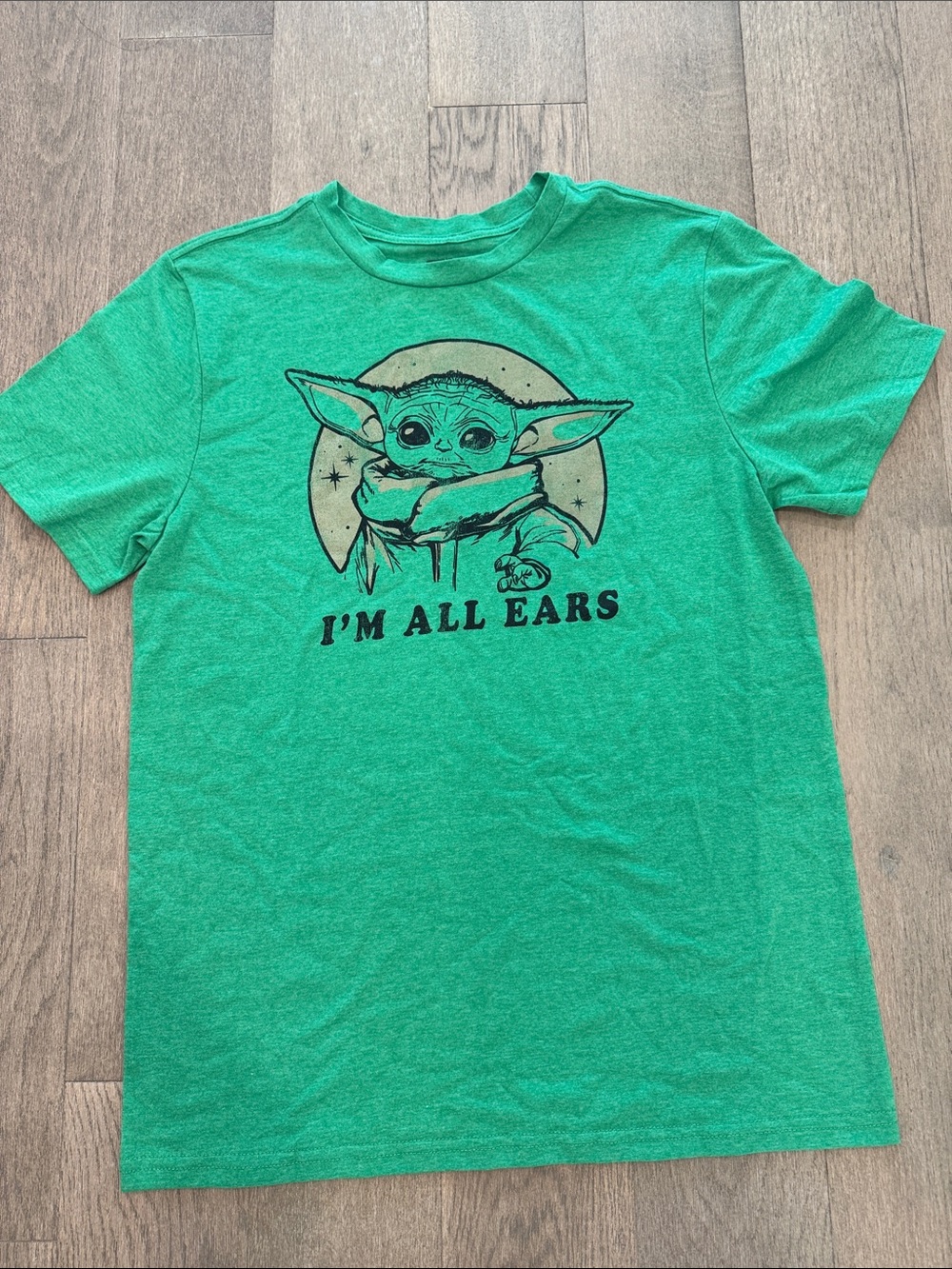 Star Wars Baby Yoda Crew Neck Short Sleeve Green Mens Medium TShirt I’m All Ears